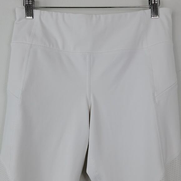 Athleta Mesh Contender Mid-Rise Capri Leggings in White Medium - Picture 4 of 15